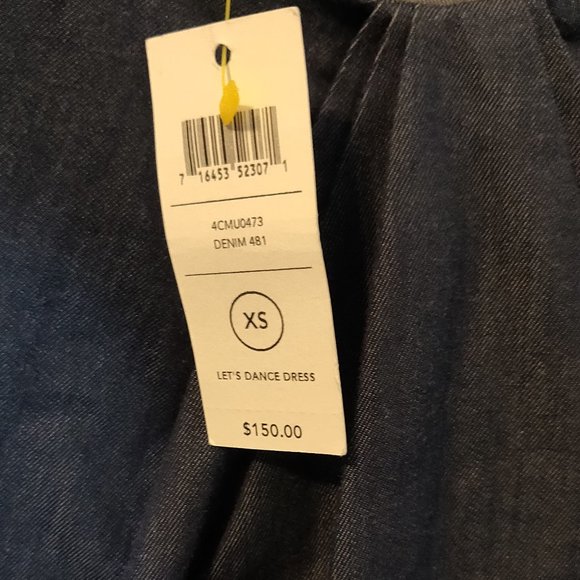 Kate Spade Saturday Let's Dance Chambray Dress NWT SIZE XS - Picture 6 of 6